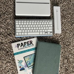 Apple iPad 7th Generation 32GB in Space Gray with Apple Pencil and Keyboard